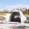 vidaXL - Strandtent - 3-persoons - waterdicht - grijs
