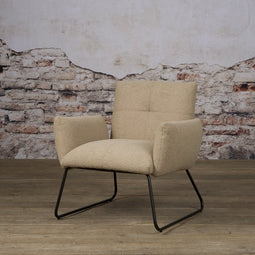 SIDD Dante coffeechair - fabric Teddy MJ8-3 Light brown