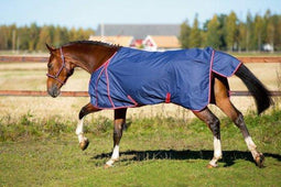 Kerbl RugBe Protect - Paardendeken - Waterbestendig 3000 mm - marine/rood - 145 cm