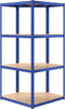 vidaXL - Opbergrek - 4-laags - 2 - st - staal - & - bewerkt - hout - blauw