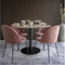 House Nordic Geneve Eetkamerstoel Velvet - Roze Zwart - Set van 2