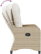 vidaXL - Ligbed - met - Kussen - Beige - Poly - Rattan