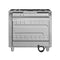 SMEG CX91GMXNLK - Vrijstaand fornuis gas/elektro - 5 kookzones 115 liter - Mat zwart