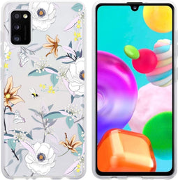 iMoshion Hoesje Geschikt voor Samsung Galaxy A41 Hoesje Siliconen - iMoshion Design hoesje - Meerkleurig / Transparant / English Garden
