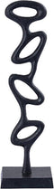 PTMD Deco Object Dovee - 14x10x53 cm - Aluminium - Zwart