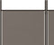 vidaXL - Kamerscherm - met - 5 - panelen - 250x200 - cm - stof - antracietkleurig