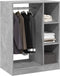 vidaXL - Kledingkast - 77x48x102 - cm - bewerkt - hout - sonoma - eikenkleurig