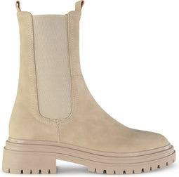 POSH by Poelman LITA - Dames Chelsea Laarzen - Imitatieleer - Beige - Maat 38