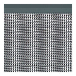 Gordijn Acudam Manacor Deuren Zilverkleurig Buitenkant PVC Aluminium 90 x 210 cm