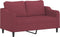 vidaXL - Tweezitsbank - 140 - cm - stof - wijnrood