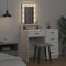 vidaXL - Ladekast - met - LED-verlichting - Wit - 50x41x140 - cm