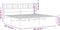 vidaXL - Bedframe - met - hoofdbord - metaal - wit - 200x200 - cm