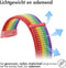 imoshion Nylon bandje - Geschikt voor Fitbit Charge 6, Charge 5 - Rainbow - L