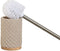 Toiletborstel Home ESPRIT Beige Zilverkleurig Hars Bamboe 9 x 9 x 37 cm