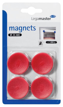 Legamaster - Magneet legamaster 35mm 1000gr rood | 10 stuks