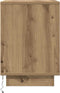 vidaXL - Nachtkastje - met - LED-verlichting - 38x34x50 - cm - artisanaal - eiken