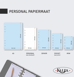 Kalpa 1111-05 Navulbare Personal Agenda Planner Slangafdruk bruin 1 week per 2 paginas 2025-2026