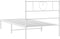 vidaXL - Bedframe - met - hoofdbord - metaal - wit - 100x200 - cm