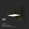 V-TAC VT-1192-B LED wandlamp - Up Down Wandlamp - IP65 - Zwarte behuizing - 15 Watt - 1950 Lumen - 3000K