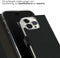Selencia iPhone 14 Pro - Echt Lederen Bookcase - 3 Pashouders - Zwart