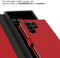 Selencia Galaxy S23 Ultra - Echt Lederen Bookcase - 3 Pashouders - Rood