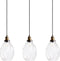 COOSA - Hanglamp - Transparant - 3 lichten - Glas/Metaal