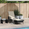 vidaXL - Ligbed - met - Kussen - - - Zwart - Poly - Rattan