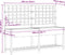 vidaXL - Tuinplantbak - met - Trellis - & - Plank - 203x53x152 - cm - Massief - Vurenhout
