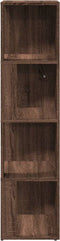 vidaXL - Hoekkast - 33x33x132 - cm - bewerkt - hout - bruin - eikenkleur