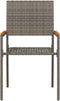 vidaXL - Stapelbare - Tuinstoelen - 2 - stuks - Grijs - Poly - Rattan