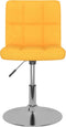 vidaXL - Eetkamerstoelen - draaibaar - 2 - st - stof - geel