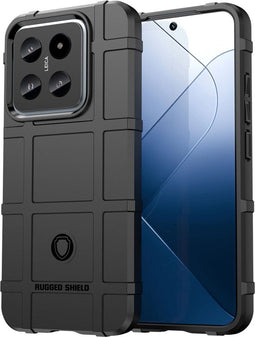 iMoshion Hoesje Geschikt voor Xiaomi 14 Hoesje Siliconen - iMoshion Rugged Shield Backcover - Zwart