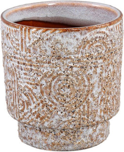 PTMD Rinah Bloempot - 13 x 13 x 14 cm - Keramiek - Creme