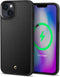 Spigen ACS04946 - iPhone 14 Plus - Soft case - Vegan leer - MagSafe - Zwart