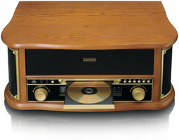 Lenco TCD-2551WD - Retro Platenspeler - Bluetooth 5.0 en USB naar MP3 - Hout