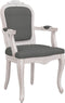 vidaXL - Eetkamerstoel - 62x59,5x100,5 - cm - stof - donkergrijs