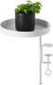 Esschert Design Vensterbankklem - In hoogte verstelbaar - D18cm - Wit