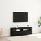 vidaXL - TV-kast - met - LED - Zwart - Eiken - 120x35x40 - cm - Bewerkt - Hout