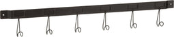 J-Line kapstok 6 Haken - metaal - zwart - large