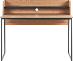 Bureau lichthout/zwart 120 x 59 cm GORUS