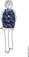 LITTLE LEGENDS BACKPACK L LILA FLOWER