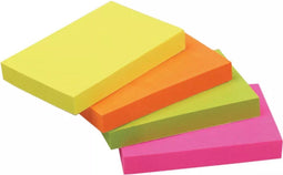 Centrum - Memoblok - 80 zelfklevende notitie blaadjes 76x51mm - Neon (24 stuks)