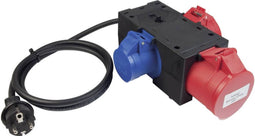 Benning 044147 Meetadapter Randaarde stekker - CEE-Cara-koppeling, CEE-koppeling Rood, Blauw