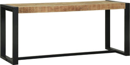 vidaXL - Bank - 100x35x45 - cm - Massief - Ruw - Hout - Mango