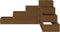 vidaXL - Plantenbak - 4-laags - 80,5x79x36 - cm - grenenhout - honingbruin