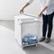 Yamazaki Tower - Afvalscheidingsprullenbak met wielen - 2 compartimenten - Wit