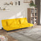 vidaXL - Slaapbank - 2-zits - met - 2 - kussens - fluweel - geel