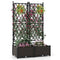Coast Plantenbak met Klimrek 80 × 40 × 126 cm – Zwart – Verhoogde Bloembak met