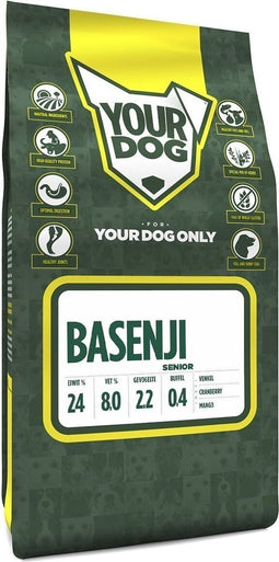 Yourdog Basenji Rasspecifiek Senior Hondenvoer 6kg | Hondenbrokken