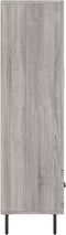 vidaXL - Hoge - kast - 69,5x31x115 - cm - bewerkt - hout - grijs - sonoma - eikenkleurig